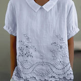 Liliana - Floral Embroidered Shirt