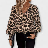 Susana - Blusa elegante com estampado de leopardo