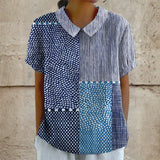 Alina - Camisa Estampada em Patchwork