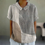Lana - Camisa com Design Abstrato de Pontos e Linhas