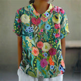 Diana - Camisa Floral em Estilo Aquarela