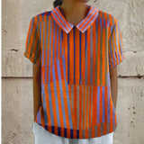 Nina - Camisa Geométrica Listrada