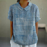 Amélia - Camisa com Estampa Listrada