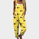 Confortável Macacão Estampado