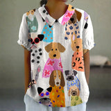 Tina - Camisa Estampada com Motivo de Cães