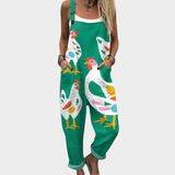Confortável Macacão Estampado