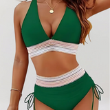 Vitória – Conjunto de biquíni de cintura alta com controlo da barriga