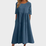 Catarina - Vestido de algodão lisonjeiro