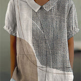Lana - Camisa com Design Abstrato de Pontos e Linhas