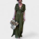 Bruna - Vestido maxi kimono em estilo grego