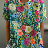 Diana - Camisa Floral em Estilo Aquarela