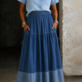 Sarah | Saia de Jeans com Cintura Elástica