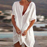 Ágata - Vestido casual em linho e algodão