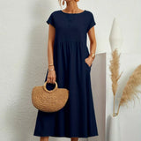 Gabriela - Vestido Elegante Midi Fluído Intemporal