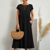 Gabriela - Vestido Elegante Midi Fluído Intemporal