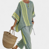 Lorena - Conjunto Boho Linho e Bambu