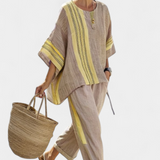 Lorena - Conjunto Boho Linho e Bambu