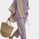 Lorena - Conjunto Boho Linho e Bambu