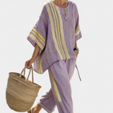 Lorena - Conjunto Boho Linho e Bambu