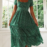 Alda | Vestido midi com padrão floral