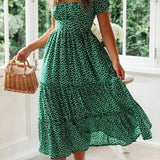 Alda | Vestido midi com padrão floral