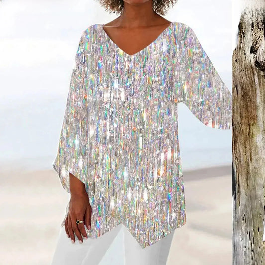 Aida - Top vintage com decote em V