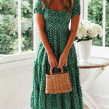 Alda | Vestido midi com padrão floral