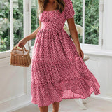 Alda | Vestido midi com padrão floral