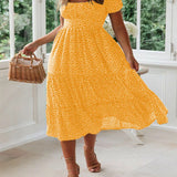 Alda | Vestido midi com padrão floral