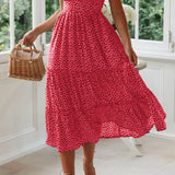 Alda | Vestido midi com padrão floral