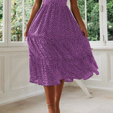 Alda | Vestido midi com padrão floral