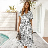 Emilia | Vestido Vintage com Padrão Floral e Mangas curtas