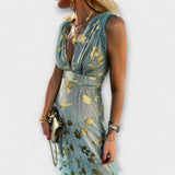 Tatiana - Vestido Fluído com Decote em V