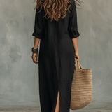 Soline | Vestido Maxi com Botões