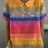 Marta - Floral Striped Shirt