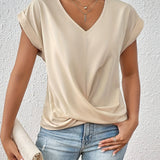 LAURA - TOP ELEGANTE COM MANGAS CURTAS