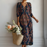 Andreia | Vestido longo de estilo étnico