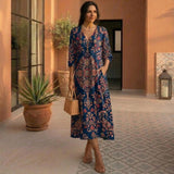 Andreia | Vestido longo de estilo étnico